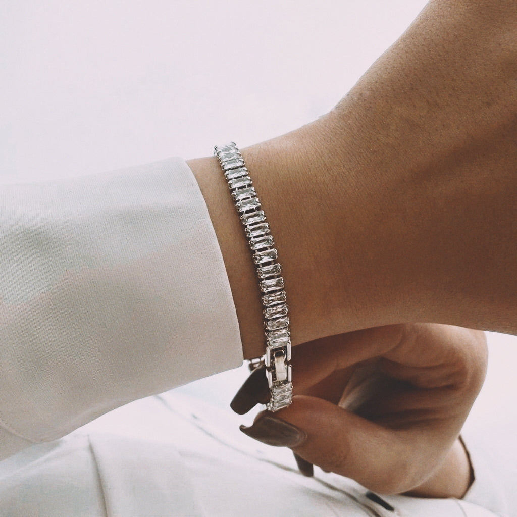Baguette Moissanite Tennis Bracelet