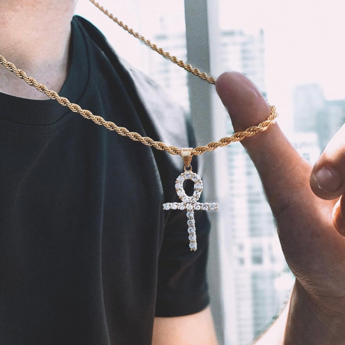ICED Ankh Necklace